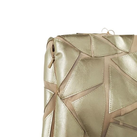 Aidan Mattox Geometric Applique Tulle Sheath Dress - Picture 4 of 14